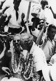Cheddi & Janet Jagan 1961 Election victory parade 