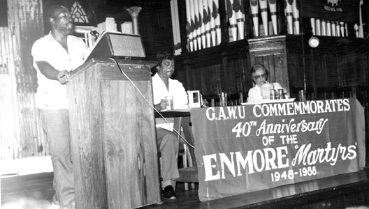 JJ at GAWU 40th Enmore commemoration